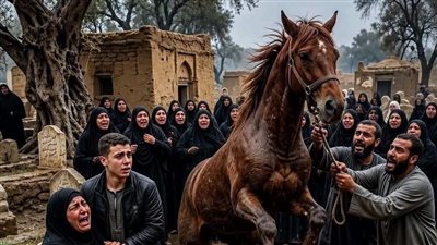 أثناء الجنازة 